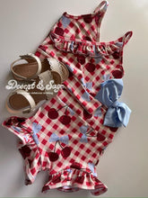 Load image into Gallery viewer, Red Gingham Cherries