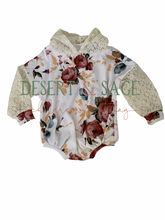 Load image into Gallery viewer, Floral and Lace Romper