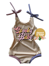 Load image into Gallery viewer, Spooky Babe - Shoulder Tie Bubble Romper
