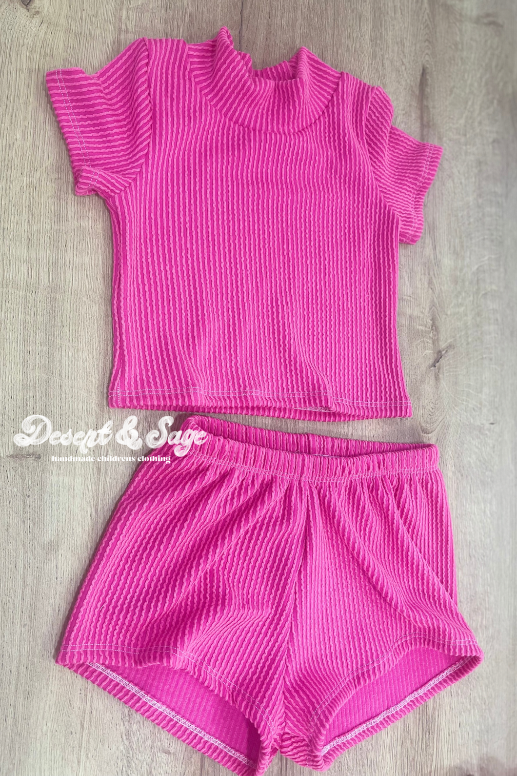 5T RTS Pink Mock crop T + Breezy Shorts